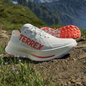 adidas Terrex Trail Running Shoes White with Orange Accents